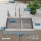 Elkay 18 Gauge SS 35-7/8" x 20-1/4" x 9" 60/40 Dbl Bowl Farmhouse Sink and Faucet Kit with Drain ECTRUF32179RFCC - alternate 6